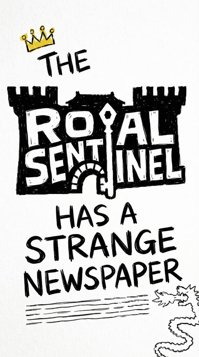 The Royal Sentinel has a Strange Newspaper